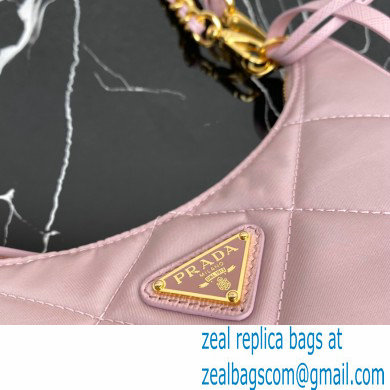 Prada Re-Edition 1995 Chaine Re-Nylon Mini Hobo Bag 1BC204 Light Pink 2024