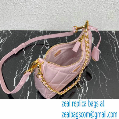 Prada Re-Edition 1995 Chaine Re-Nylon Mini Hobo Bag 1BC204 Light Pink 2024