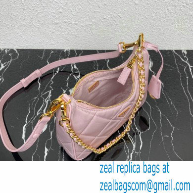 Prada Re-Edition 1995 Chaine Re-Nylon Mini Hobo Bag 1BC204 Light Pink 2024 - Click Image to Close