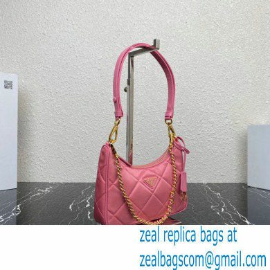 Prada Re-Edition 1995 Chaine Re-Nylon Mini Hobo Bag 1BC204 Pink 2024 - Click Image to Close