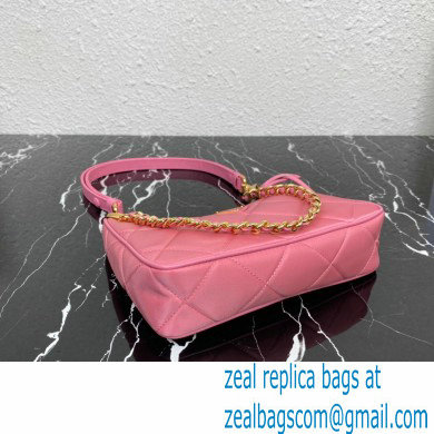 Prada Re-Edition 1995 Chaine Re-Nylon Mini Hobo Bag 1BC204 Pink 2024 - Click Image to Close