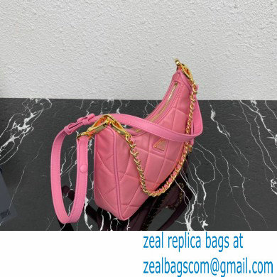 Prada Re-Edition 1995 Chaine Re-Nylon Mini Hobo Bag 1BC204 Pink 2024 - Click Image to Close