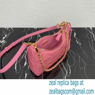 Prada Re-Edition 1995 Chaine Re-Nylon Mini Hobo Bag 1BC204 Pink 2024