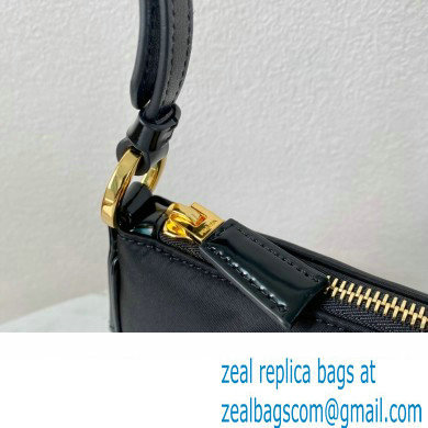 Prada Re-Edition 2002 Re-Nylon and brushed leather shoulder bag 1BC201 Black 2023 - Click Image to Close