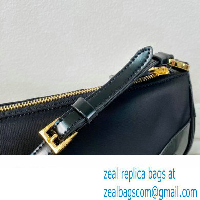 Prada Re-Edition 2002 Re-Nylon and brushed leather shoulder bag 1BC201 Black 2023 - Click Image to Close