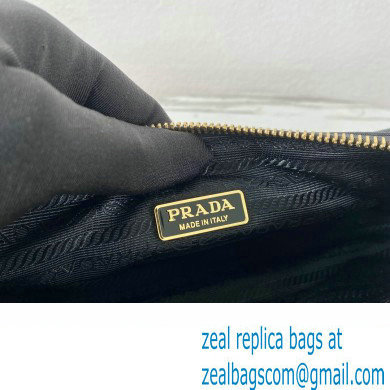 Prada Re-Edition 2002 Re-Nylon and brushed leather shoulder bag 1BC201 Black 2023