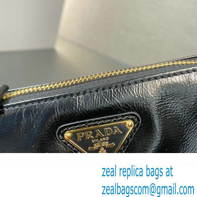 Prada Re-Edition 2002 small leather shoulder bag 1BC201 Black 2024 - Click Image to Close