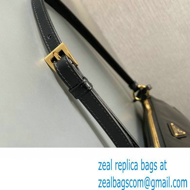 Prada Re-Edition 2002 small leather shoulder bag 1BC201 Black 2024