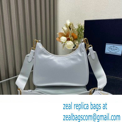 Prada Re-Edition 2005 Re-Nylon Hobo Bag 1BH204 Pale Blue/Gold 2024