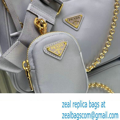 Prada Re-Edition 2005 Re-Nylon Hobo Bag 1BH204 Pale Purple/Gold 2024 - Click Image to Close