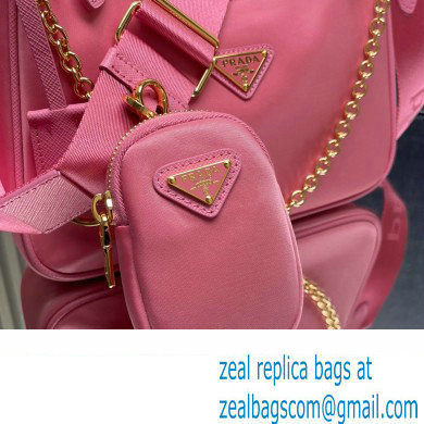 Prada Re-Edition 2005 Re-Nylon Hobo Bag 1BH204 Pink/Gold 2024