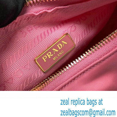 Prada Re-Edition 2005 Re-Nylon Hobo Bag 1BH204 Pink/Gold 2024 - Click Image to Close