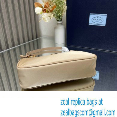 Prada Re-Edition 2005 Re-Nylon and Saffiano Mini Hobo Bag 1NE204 Beige/Gold 2024