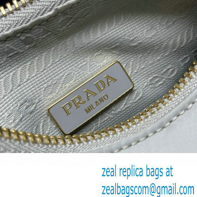 Prada Re-Edition 2005 Re-Nylon and Saffiano Mini Hobo Bag 1NE204 Pale Blue/Gold 2024 - Click Image to Close