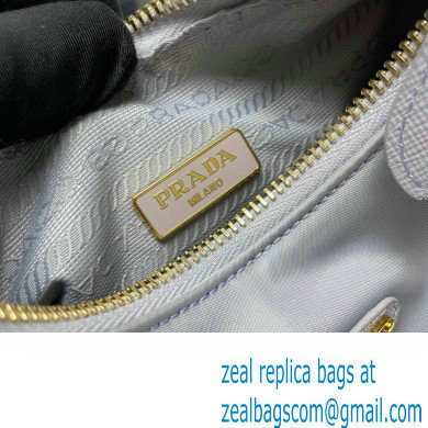 Prada Re-Edition 2005 Re-Nylon and Saffiano Mini Hobo Bag 1NE204 Pale Purple/Gold 2024 - Click Image to Close