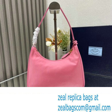 Prada Re-Edition 2005 Re-Nylon and Saffiano Mini Hobo Bag 1NE204 Pink/Gold 2024