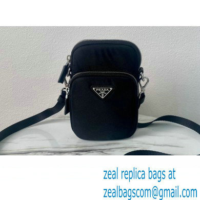 Prada Re-Nylon Smartphone Case Crossbody Bag 2ZT024 Black 2023 - Click Image to Close