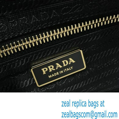 Prada Re-Nylon and Patent Leather Hobo Bag 1BC214 Black 2024