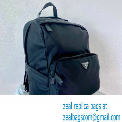 Prada Re-Nylon and Saffiano leather backpack Bag 2VZ104 Black 2023 - Click Image to Close