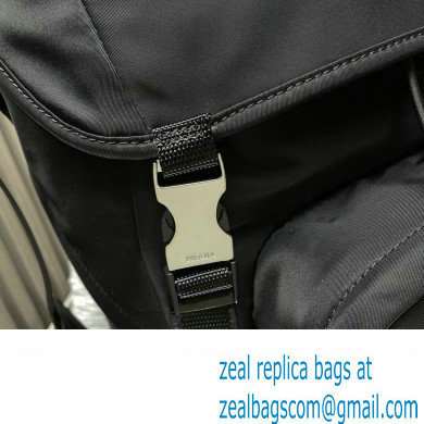 Prada Re-Nylon and Saffiano leather backpack Bag 2VZ135 Black 2024 - Click Image to Close