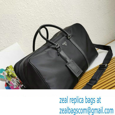 Prada Re-Nylon and Saffiano leather duffle bag black 2VC013 2023 - Click Image to Close