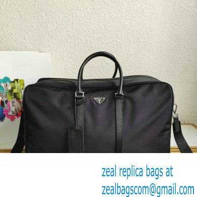 Prada Re-Nylon and Saffiano leather duffle bag black 2VC013 2023 - Click Image to Close