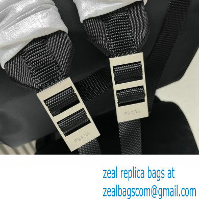 Prada Re-Nylon and brushed leather backpack Bag 2VZ135 Black 2024 - Click Image to Close