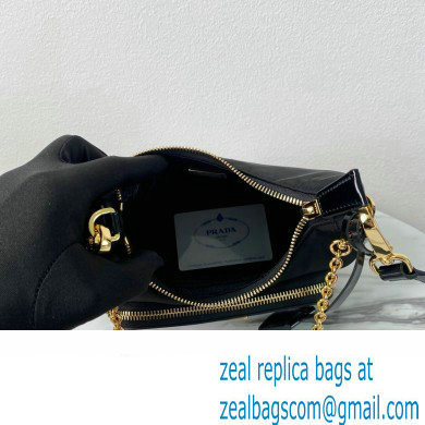 Prada Re-Nylon and brushed leather mini-bag 1BC198 Black 2023
