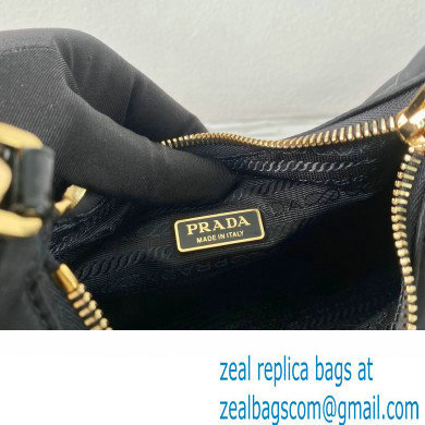 Prada Re-Nylon and brushed leather mini-bag 1BC198 Black 2023 - Click Image to Close