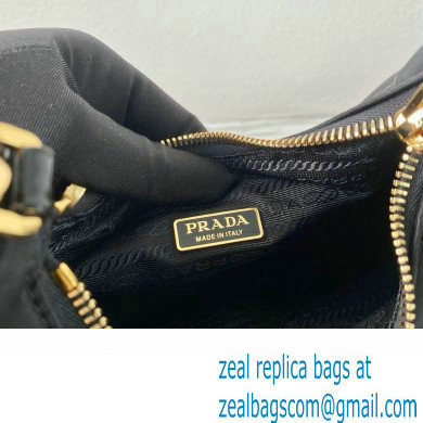 Prada Re-Nylon and brushed leather mini-bag 1BC198 Black 2023