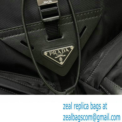 Prada Re-Nylon and leather backpack Bag 2VZ108 Black 2024 - Click Image to Close