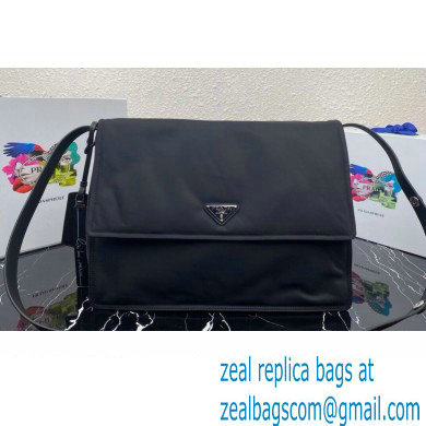 Prada Re-nylon Large Padded Shoulder Bag 1BC208 Black 2023 - Click Image to Close