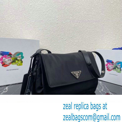 Prada Re-nylon Medium Padded Shoulder Bag 1BD255 Black 2023
