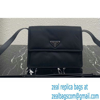 Prada Re-nylon Small Padded Shoulder Bag 1BD313 Black 2023
