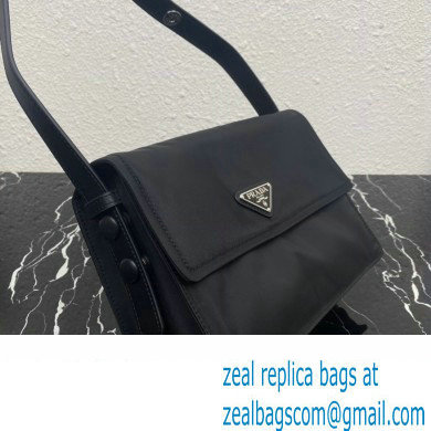 Prada Re-nylon Small Padded Shoulder Bag 1BD313 Black 2023