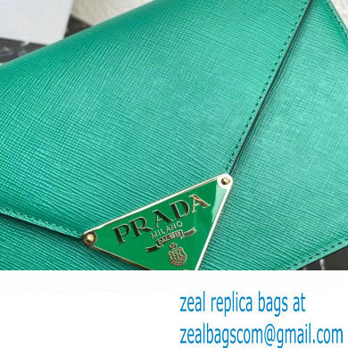 Prada Saffiano leather shoulder Bag 1BD318 Green 2023 - Click Image to Close