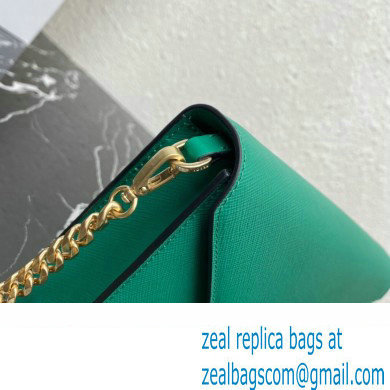Prada Saffiano leather shoulder Bag 1BD318 Green 2023