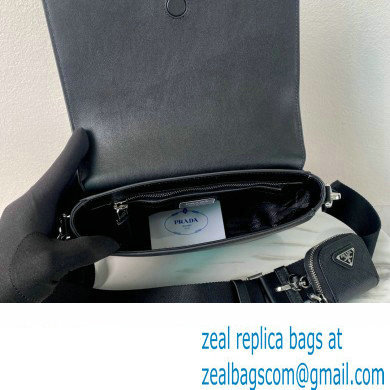 Prada Saffiano leather shoulder bag 2VD059 Black 2023
