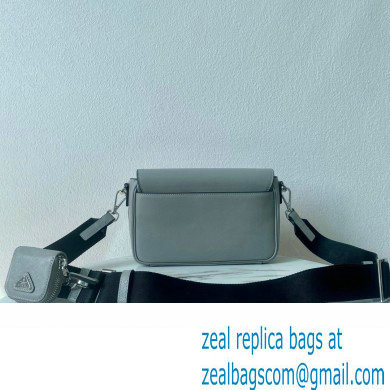 Prada Saffiano leather shoulder bag 2VD059 Gray 2023