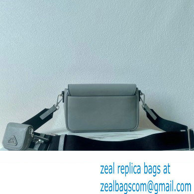 Prada Saffiano leather shoulder bag 2VD059 Gray 2023 - Click Image to Close