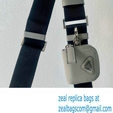 Prada Saffiano leather shoulder bag 2VD059 Gray 2023