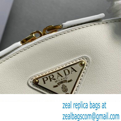 Prada Small leather handbag 1BA427 White 2024 - Click Image to Close