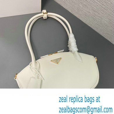 Prada Small leather handbag 1BA427 White 2024 - Click Image to Close