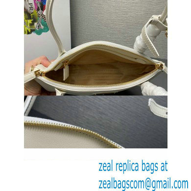 Prada Small leather handbag 1BA427 White 2024