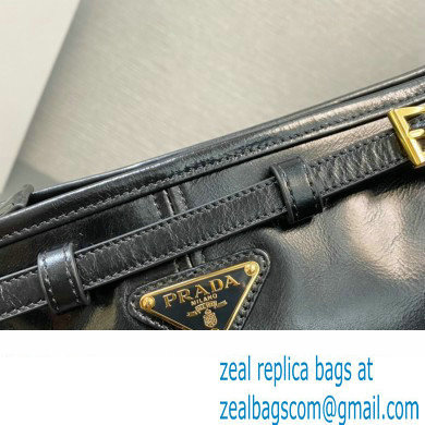 Prada Small leather shoulder bag 1BH215 Black 2024 - Click Image to Close