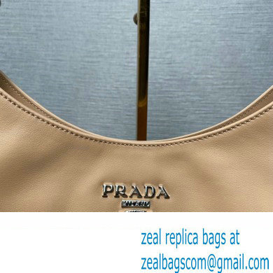 Prada Soft Calfskin Leather Chain Tote Bag 1BA638 Beige 2023