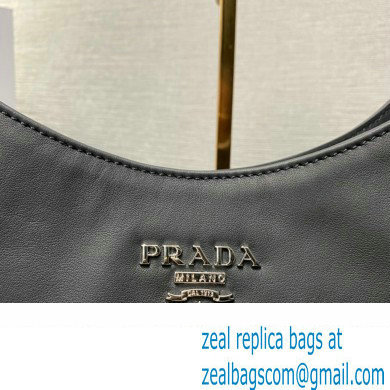 Prada Soft Calfskin Leather Chain Tote Bag 1BA638 Black 2023