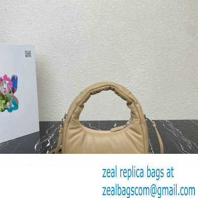 Prada Soft padded nappa leather mini-bag 1BA384 Beige 2023