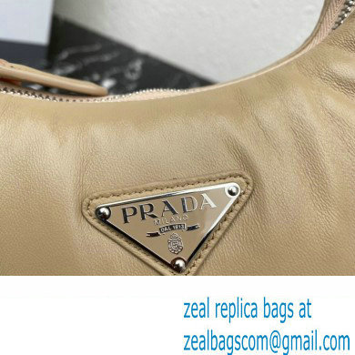 Prada Soft padded nappa leather mini-bag 1BA384 Beige 2023