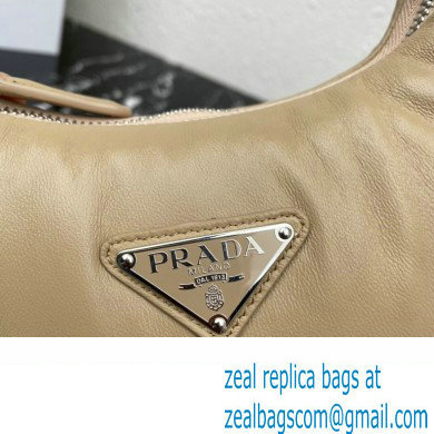 Prada Soft padded nappa leather mini-bag 1BA384 Beige 2023 - Click Image to Close